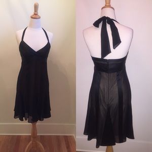 BCBG Tie Neck Black Dress